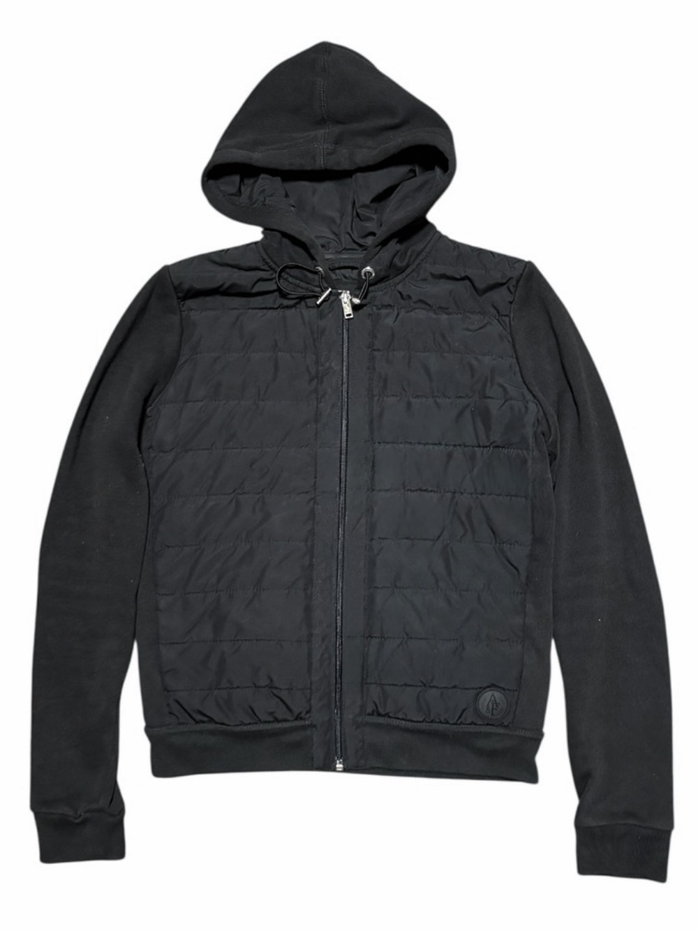Abercrombie & Fitch Quilted Hooded Contrast Puffer Coat